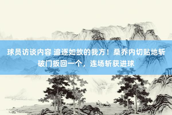 球员访谈内容 追逐如故的我方！桑乔内切贴地斩破门扳回一个，连场斩获进球